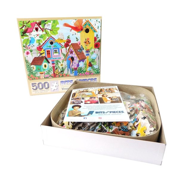 Bits and Pieces BIRDHOUSE GARDEN Jigsaw Puzzle 500 Pieces Kathy Bambeck COMPLETE - Picture 4 of 11